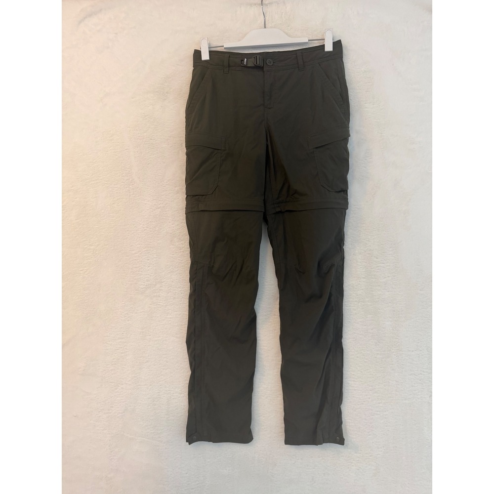 REI Co-op Sahara Convertible Hiking Pants Womens 4 Green Zip Off Cargo Trousers